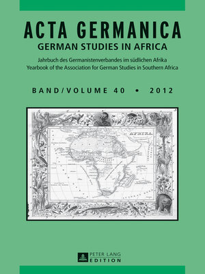 cover image of ACTA GERMANICA